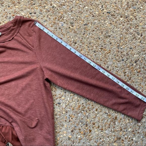 LOGO Lounge Lori Goldstein Carly Style Ruffle Shark Bite Tunic Size XL - Picture 5 of 10